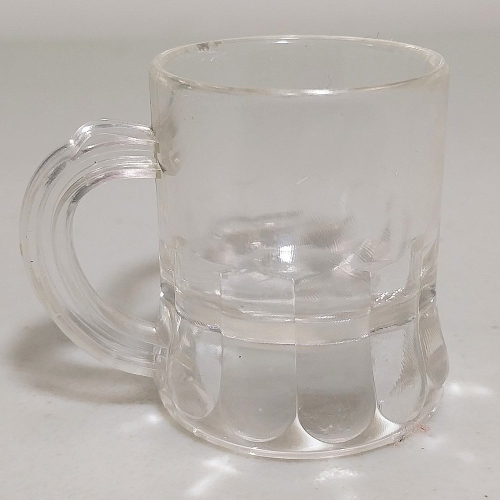 Miniature Beer Mug Shot Glass Plastic Clear 1 Ounce #S028